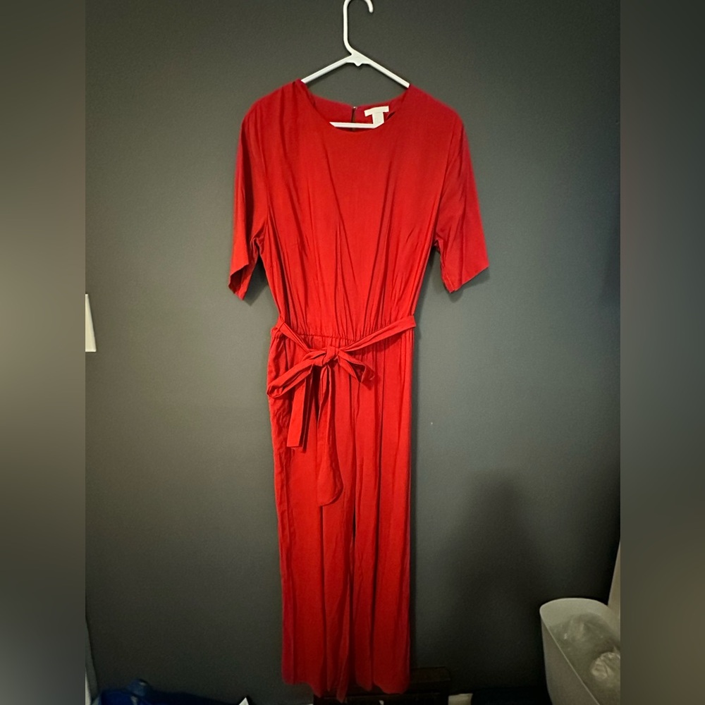H&M red jumpsuit, size US16